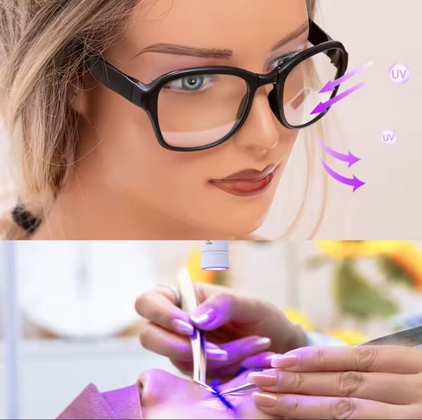 Protective goggles for LED eyelash extensions