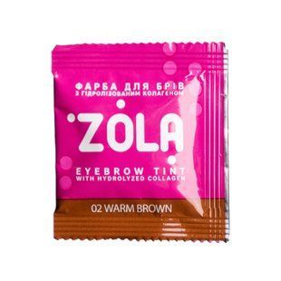 ZOLA Eyebrow Color with collagen in sachet with oxidizer 5ml. 02 Warm brown