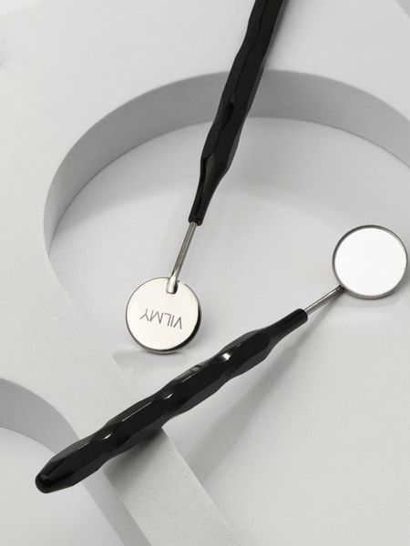 Mirror for lamination and eyelash extension (black)